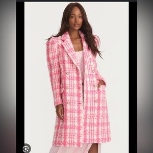 Love shack fancy asryn coat majestic pink